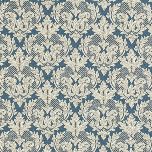 D3251 Abstract & Geometric,Damask Royal Trellis Blue Charlotte Fabrics