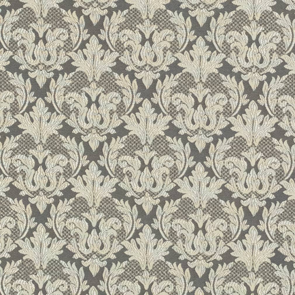 D3252 Abstract & Geometric,Damask Pewter Trellis Grey & Silver Charlotte Fabrics