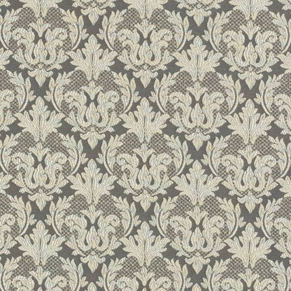 D3252 Abstract & Geometric,Damask Pewter Trellis Grey & Silver Charlotte Fabrics