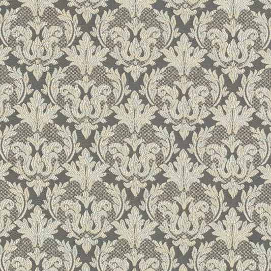 D3252 Abstract & Geometric,Damask Pewter Trellis Grey & Silver Charlotte Fabrics