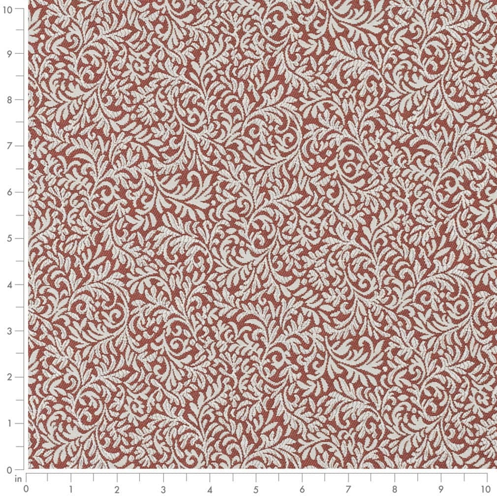 D3254 Leaves,Small Scale Ruby Elise Red & Burgundy Charlotte Fabrics