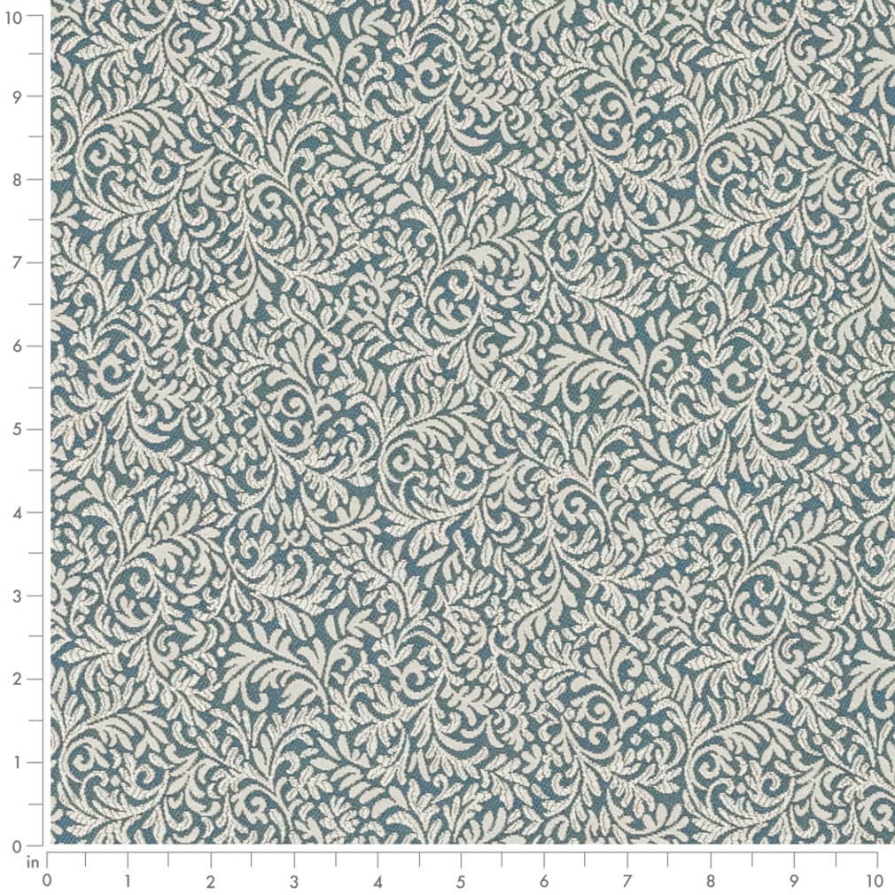 D3257 Leaves,Small Scale Royal Elise Blue Charlotte Fabrics