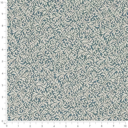 D3257 Leaves,Small Scale Royal Elise Blue Charlotte Fabrics