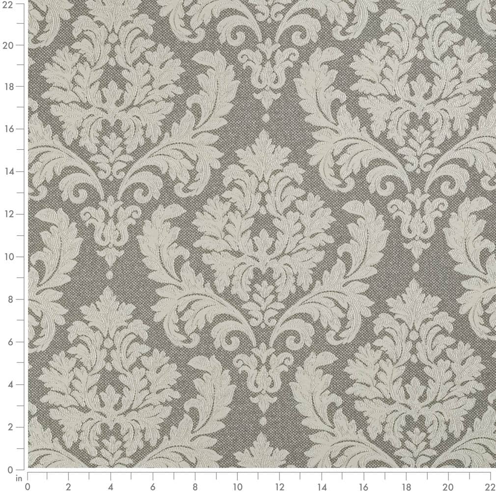 D3264 Damask Pewter Victoria Grey & Silver Charlotte Fabrics