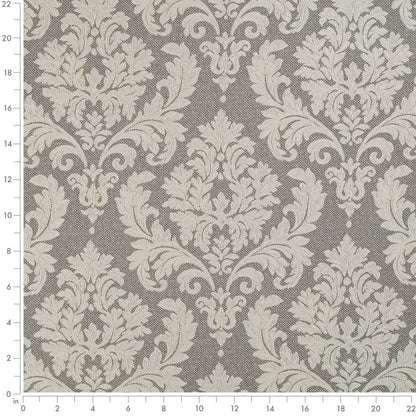 D3264 Damask Pewter Victoria Grey & Silver Charlotte Fabrics