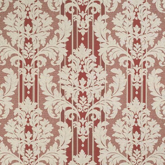 D3266 Damask,Stripe Ruby Palisade Red & Burgundy Charlotte Fabrics