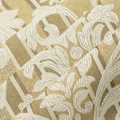D3267 Damask,Stripe Gold Palisade Gold & Yellow Charlotte Fabrics