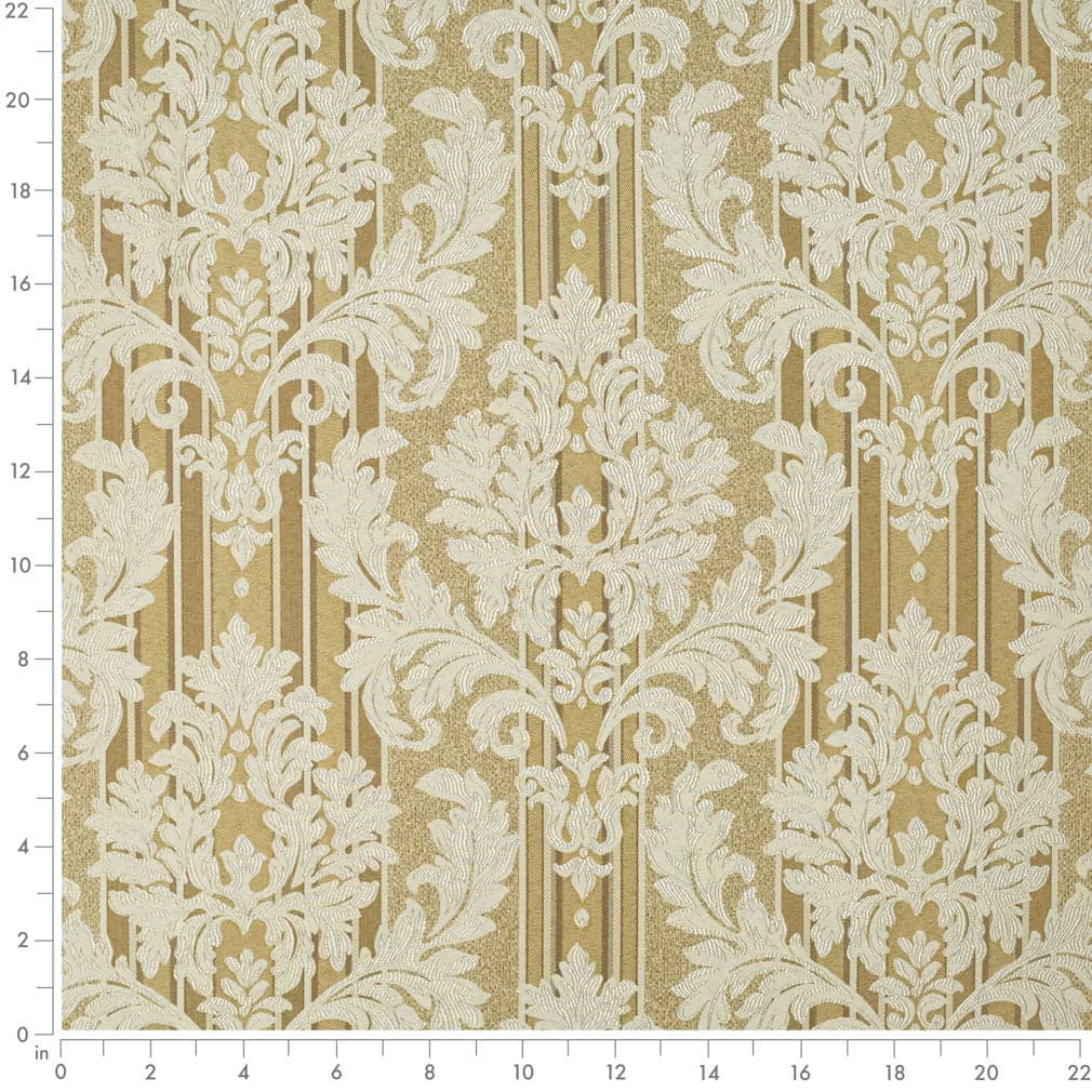 D3267 Damask,Stripe Gold Palisade Gold & Yellow Charlotte Fabrics