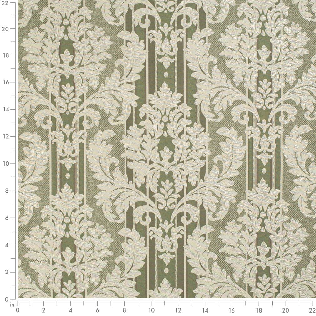 D3268 Damask,Stripe Juniper Palisade Green Charlotte Fabrics