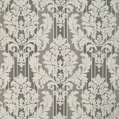 D3270 Damask,Stripe Pewter Palisade Grey & Silver Charlotte Fabrics