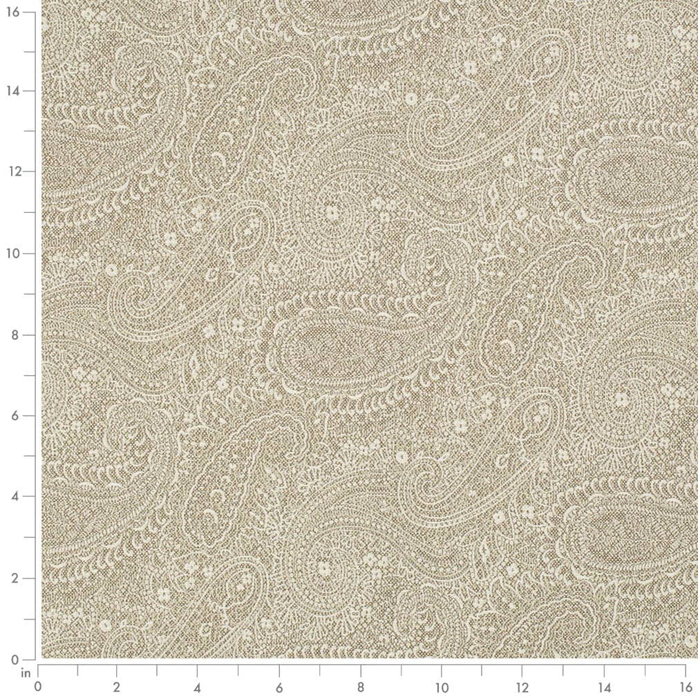 D3277 Paisley Marble Grove Beige & Taupe Charlotte Fabrics