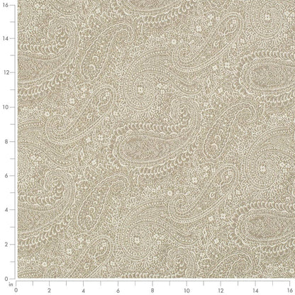 D3277 Paisley Marble Grove Beige & Taupe Charlotte Fabrics