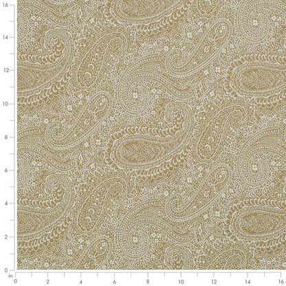 D3279 Paisley Gold Grove Gold & Yellow Charlotte Fabrics