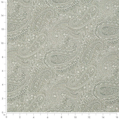 D3280 Paisley Aqua Grove Aqua & Teal Charlotte Fabrics
