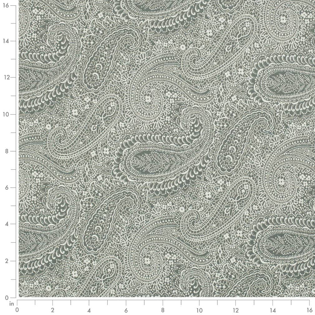 D3281 Paisley Turquoise Grove Aqua & Teal Charlotte Fabrics