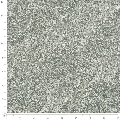 D3281 Paisley Turquoise Grove Aqua & Teal Charlotte Fabrics