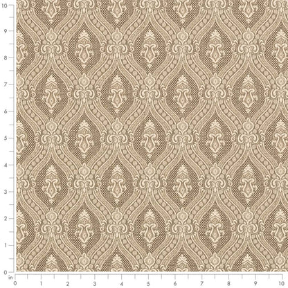 D3284 Abstract & Geometric,Damask Beige Ornate Beige & Taupe Charlotte Fabrics