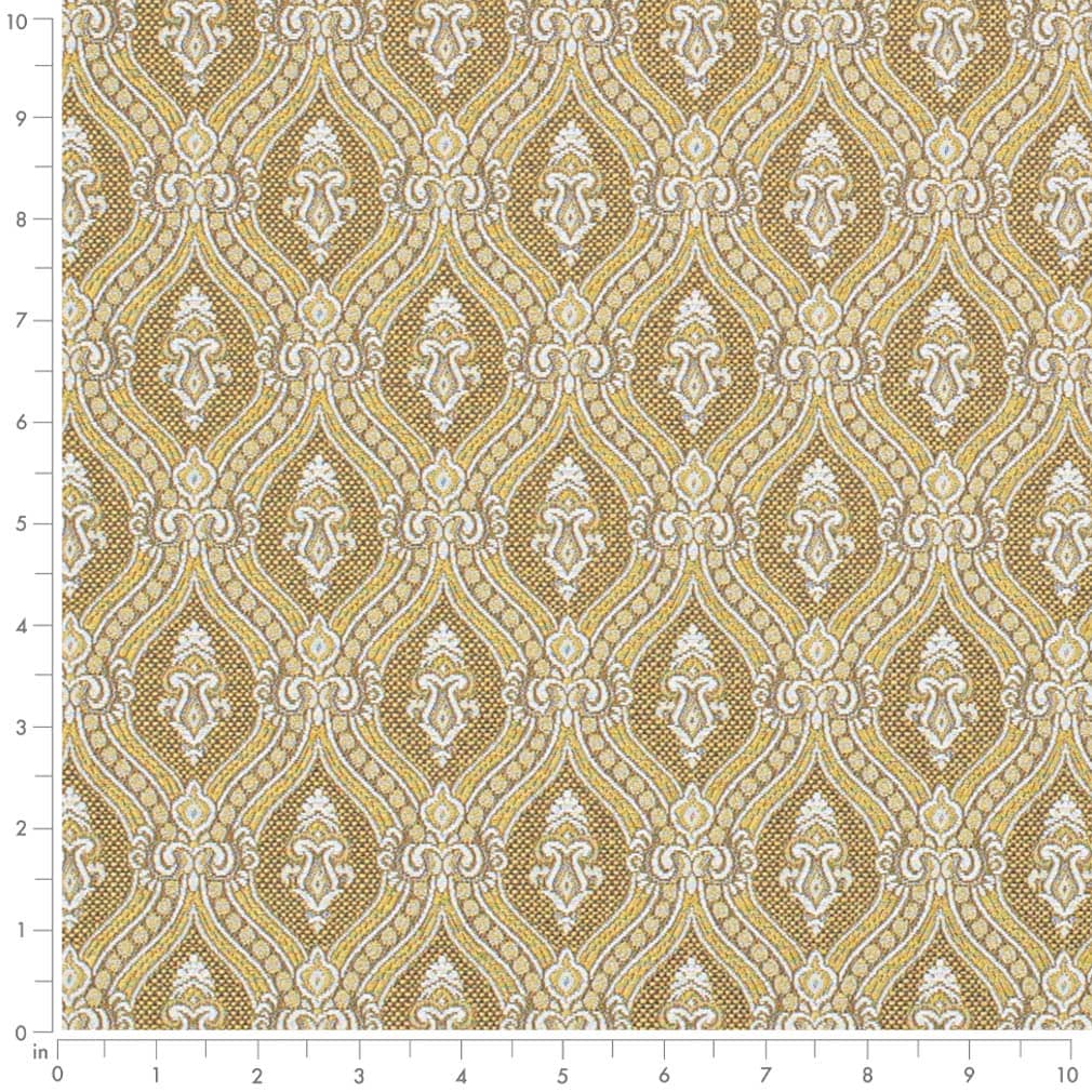 D3285 Abstract & Geometric,Damask Gold Ornate Gold & Yellow Charlotte Fabrics