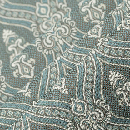 D3287 Abstract & Geometric,Damask Turquoise Ornate Aqua & Teal Charlotte Fabrics
