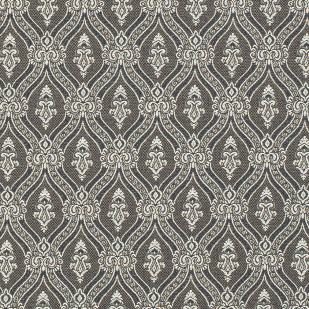 D3288 Abstract & Geometric,Damask Midnight Ornate Blue Charlotte Fabrics