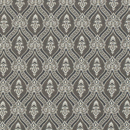 D3288 Abstract & Geometric,Damask Midnight Ornate Blue Charlotte Fabrics