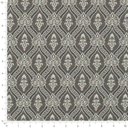 D3288 Abstract & Geometric,Damask Midnight Ornate Blue Charlotte Fabrics