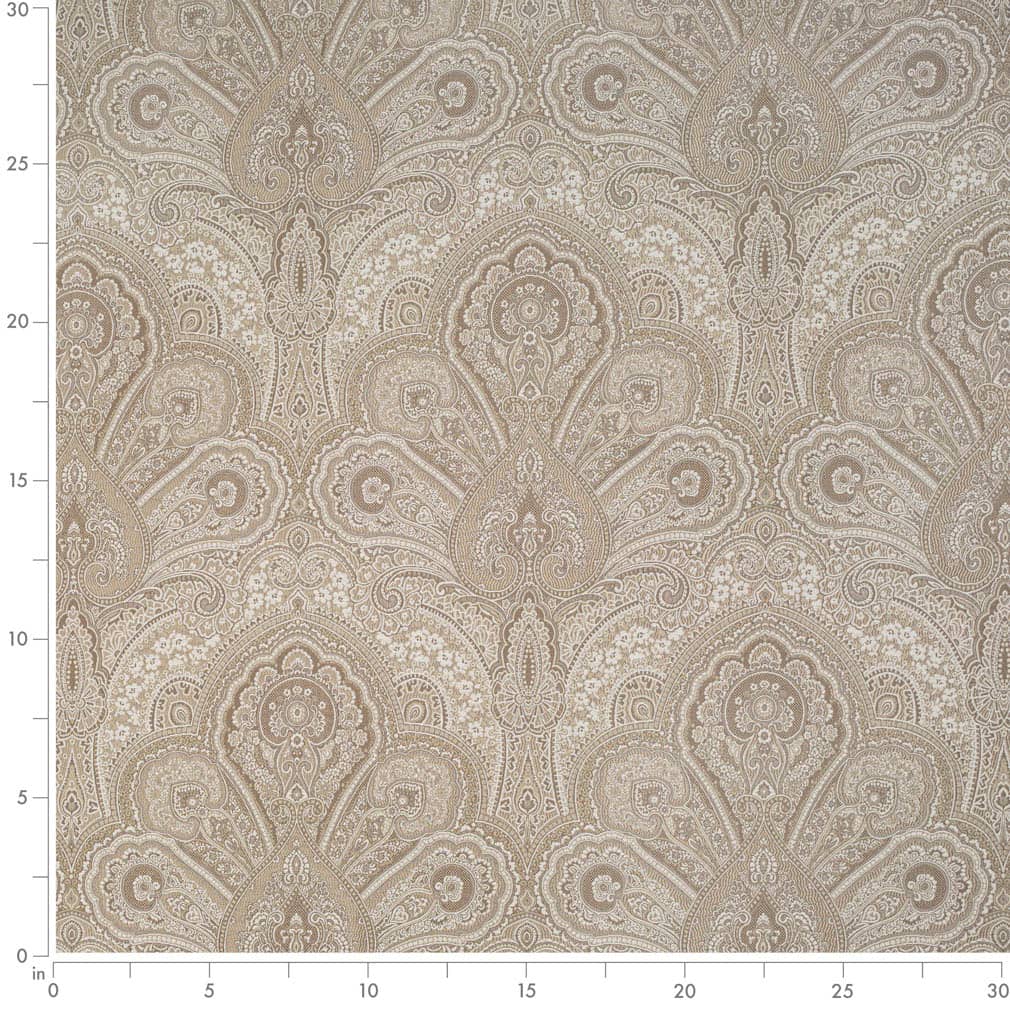 D3296 Damask Beige Flora Beige & Taupe Charlotte Fabrics