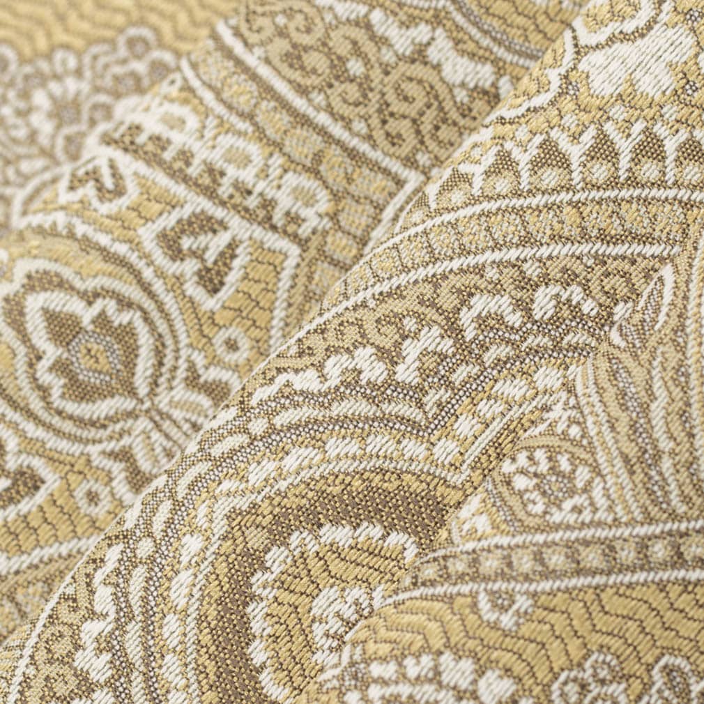 D3297 Damask Gold Flora Gold & Yellow Charlotte Fabrics