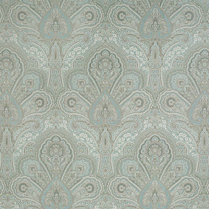D3298 Damask Aqua Flora Aqua & Teal Charlotte Fabrics