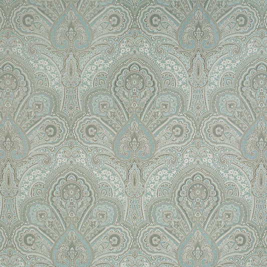 D3298 Damask Aqua Flora Aqua & Teal Charlotte Fabrics