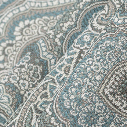D3299 Damask Turquoise Flora Aqua & Teal Charlotte Fabrics