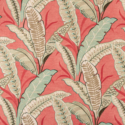 D3305 Leaves,Tropical & Botanical Coral Coral & Peach,Pink Charlotte Fabrics