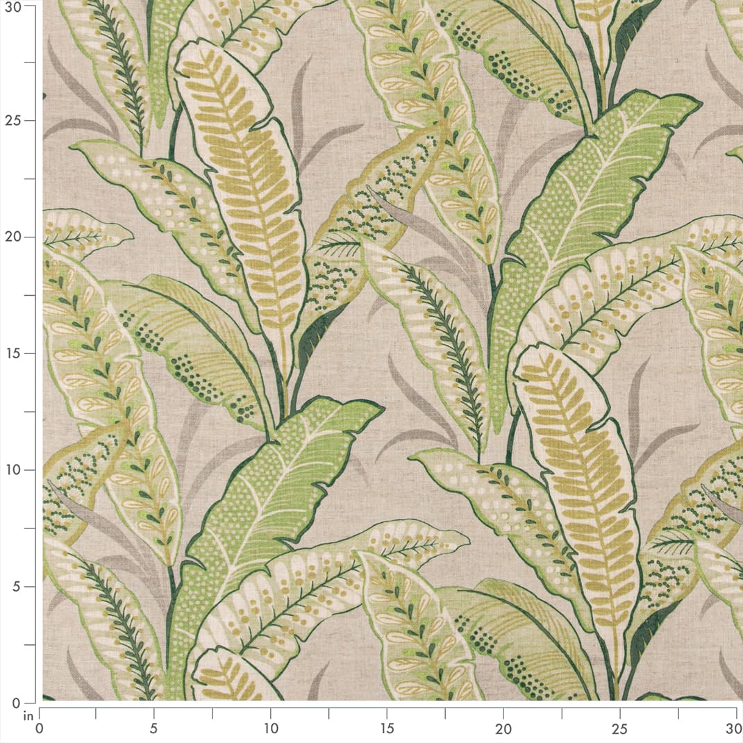 D3306 Floral,Leaves Leaf Green Charlotte Fabrics