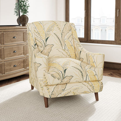 D3307 Leaves,Tropical & Botanical Wheat Beige & Taupe Charlotte Fabrics