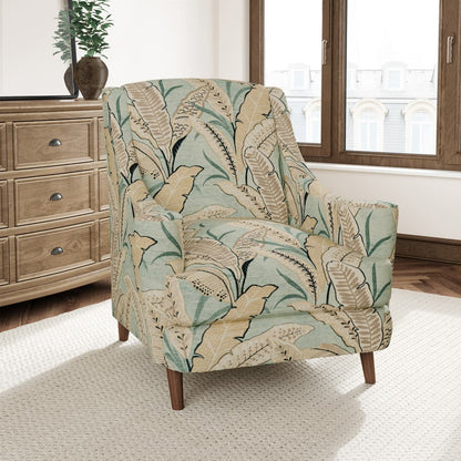 D3308 Leaves,Tropical & Botanical Aqua Aqua & Teal Charlotte Fabrics