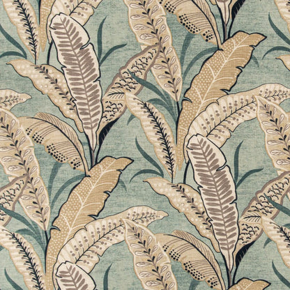 D3308 Leaves,Tropical & Botanical Aqua Aqua & Teal Charlotte Fabrics