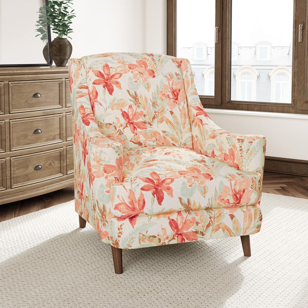 D3310 Floral,Tropical & Botanical Punch Coral & Peach,Pink,Red & Burgundy Charlotte Fabrics