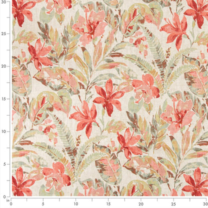 D3310 Floral,Tropical & Botanical Punch Coral & Peach,Pink,Red & Burgundy Charlotte Fabrics