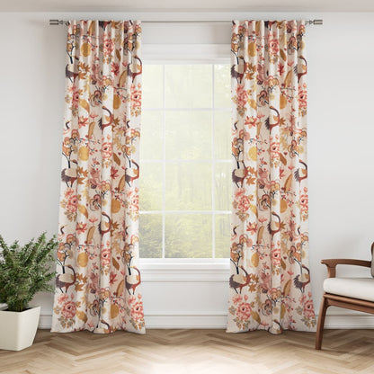 D3313 Floral,Novelty,Tropical & Botanical Sunset Coral & Peach,Gold & Yellow Charlotte Fabrics