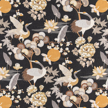 D3316 Floral,Novelty,Tropical & Botanical Noir Black,Brown Charlotte Fabrics