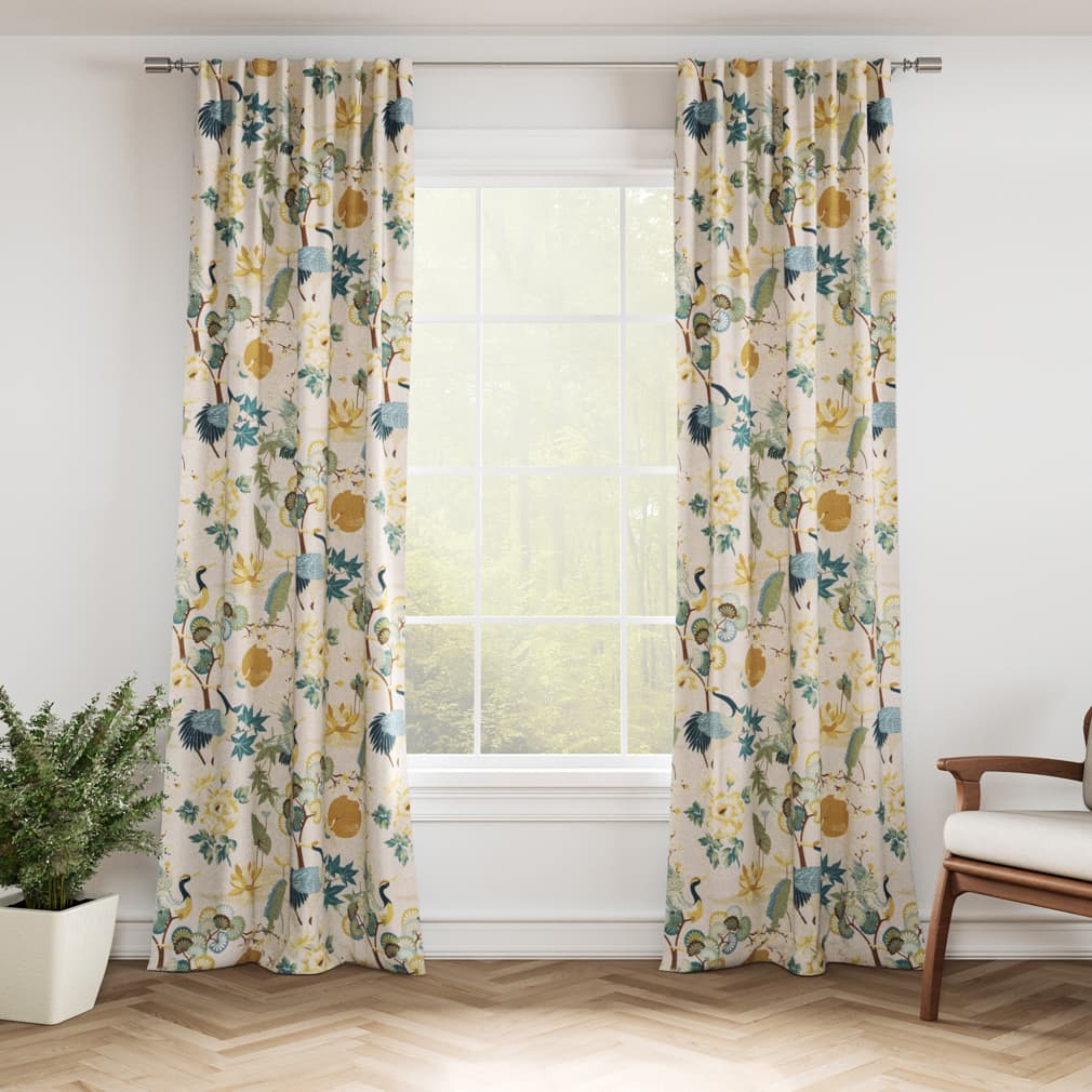 D3317 Floral,Novelty,Tropical & Botanical Sage Gold & Yellow,Green Charlotte Fabrics