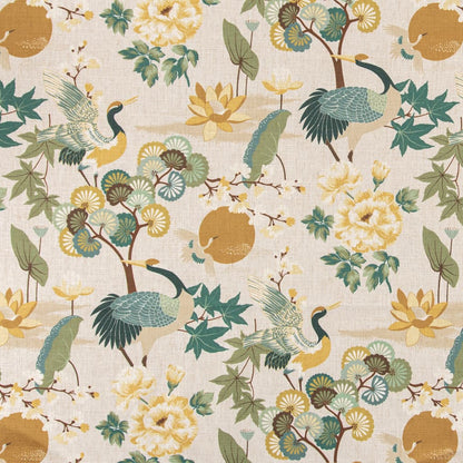 D3317 Floral,Novelty,Tropical & Botanical Sage Gold & Yellow,Green Charlotte Fabrics