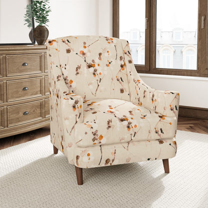 D3318 Abstract & Geometric,Leaves Autumn Orange & Rust Charlotte Fabrics
