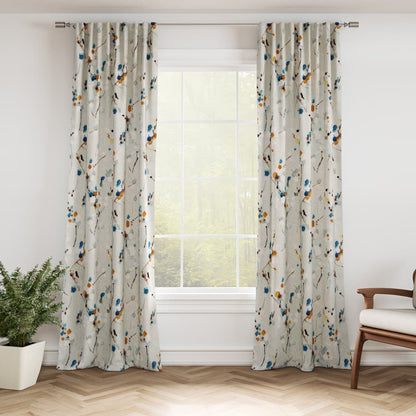 D3320 Abstract & Geometric,Leaves Turquoise Aqua & Teal,Orange & Rust Charlotte Fabrics