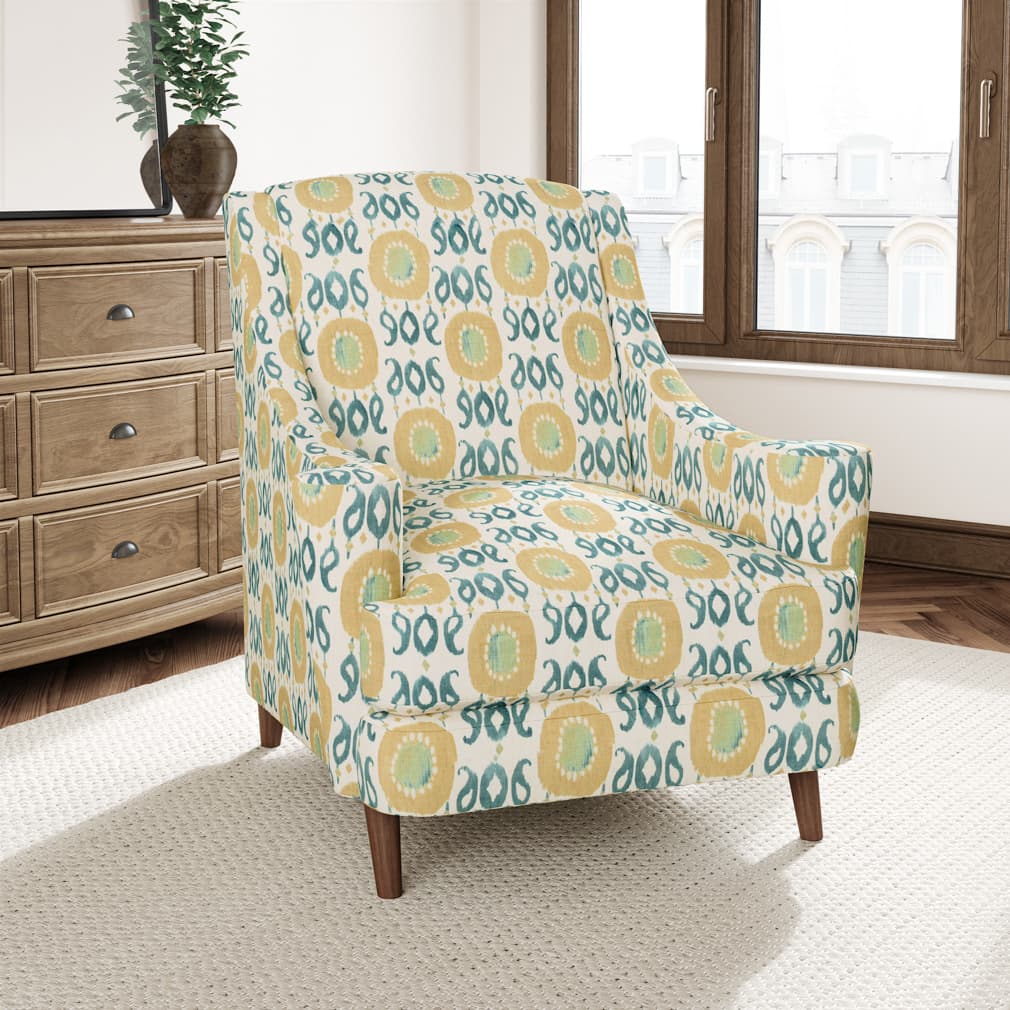 D3322 Abstract & Geometric,Global Citron Blue,Green Charlotte Fabrics