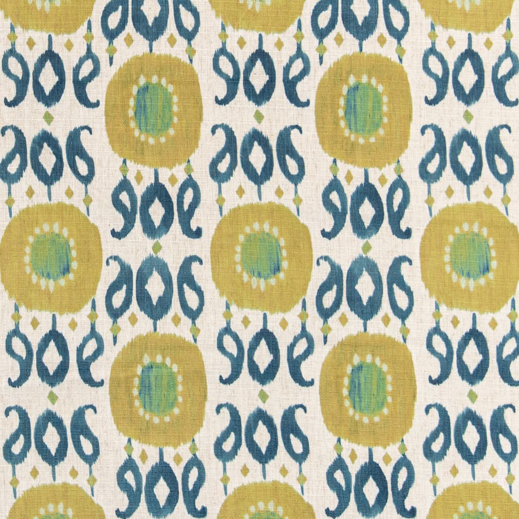 D3322 Abstract & Geometric,Global Citron Blue,Green Charlotte Fabrics