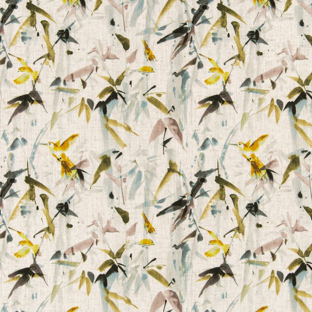 D3325 Leaves,Tropical & Botanical Goldenrod Gold & Yellow,Green Charlotte Fabrics