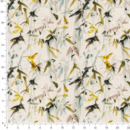 D3325 Leaves,Tropical & Botanical Goldenrod Gold & Yellow,Green Charlotte Fabrics