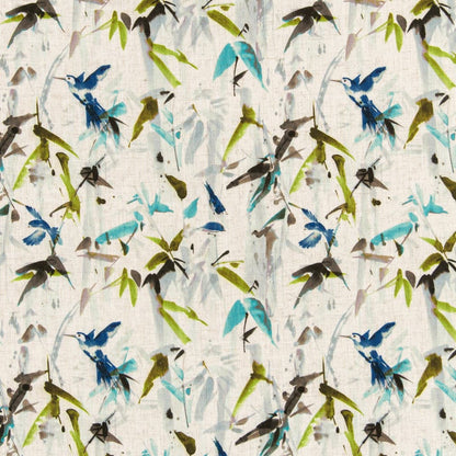 D3327 Leaves,Tropical & Botanical Marine Blue,Green Charlotte Fabrics