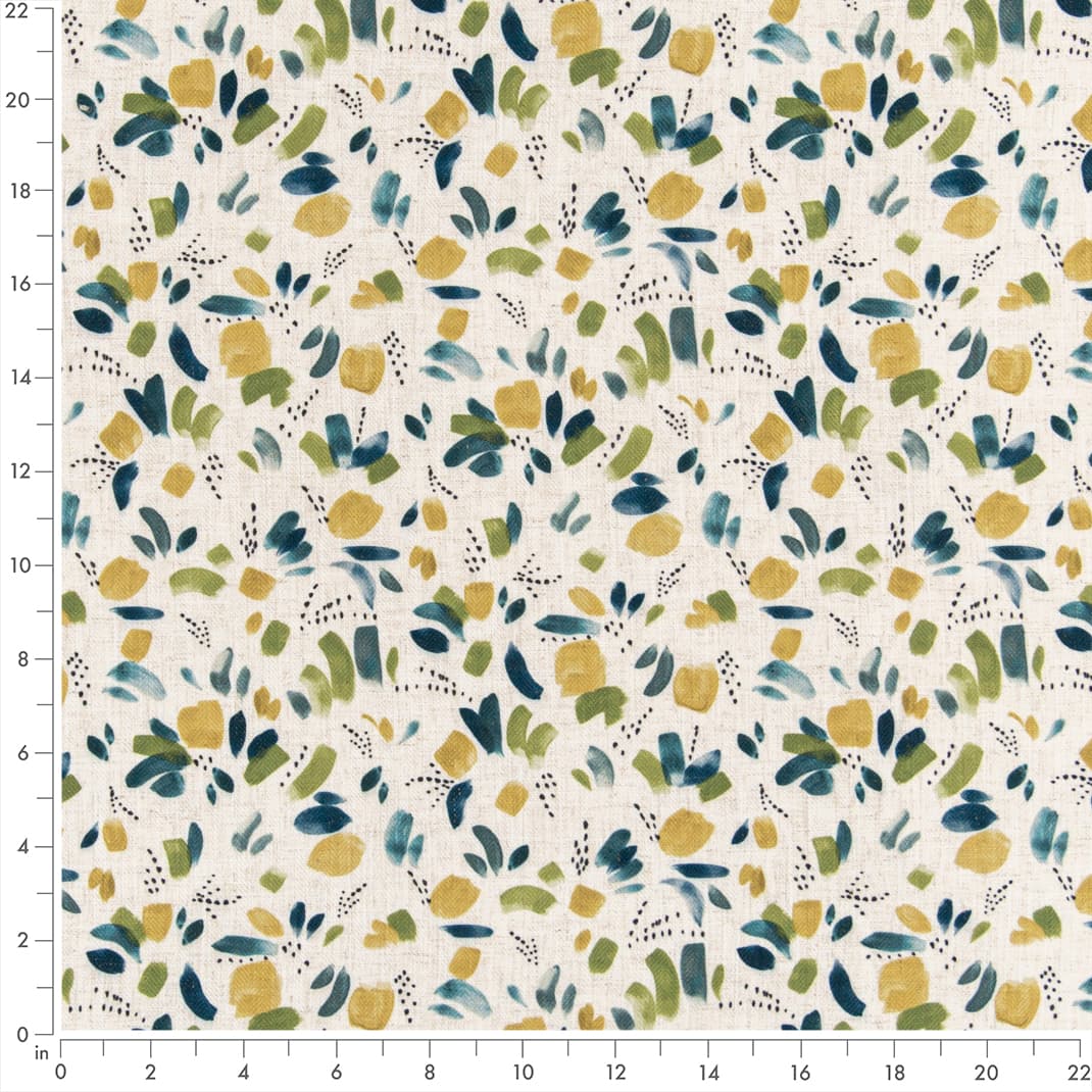 D3328 Abstract & Geometric Moss Blue,Green Charlotte Fabrics